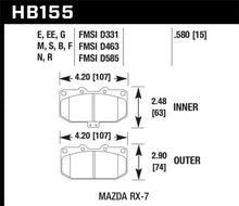 画像をギャラリービューアに読み込む, Hawk Performance Mazda RX-7 D331 DTC-30 Motorsports Brake Pads