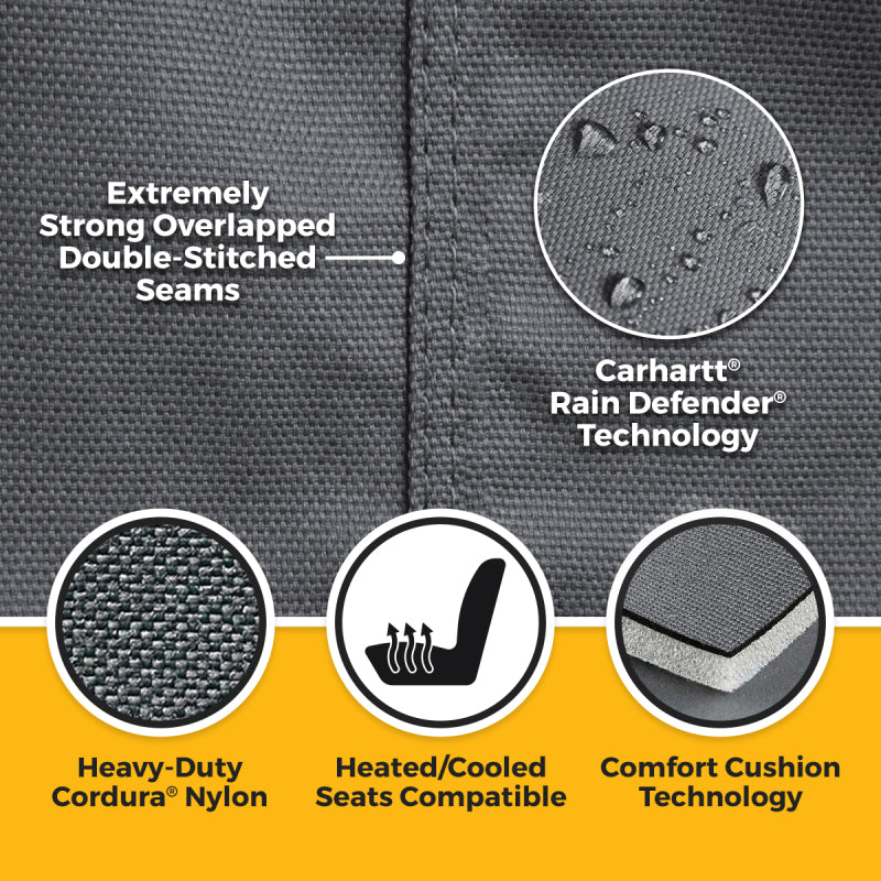 Covercraft 09-26 Ford E-Series Custom Carhartt Super Dux PrecisionFit Seat Covers - Charcoal