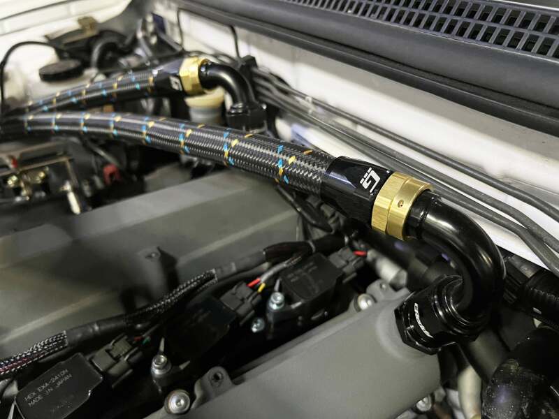 GReddy AN06 60 DEGREE HOSE END SWIVEL BLACK/GOLD ANODIZED