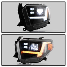 画像をギャラリービューアに読み込む, Spyder Apex 14-21 Toyota Tundra High-Power LED Module Headlights - Black (PRO-YD-TTU14V2AP-SBSEQ-BK)