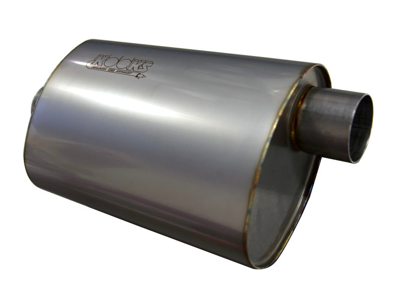 Kooks 2.5in. Oval Center/Offset Muffler 12in. Long Body Stainless Steel