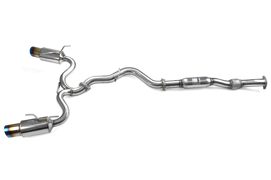 Invidia 08-11 STi Hatch / 11 WRX Hatch Dual N1 Single Layer Titanium Tipped Cat-back Exhaust