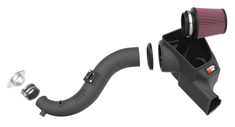 K&N 2024 Ford Mustang Ecoboost L4-2.3L F/L Turbo AirCharger - Cold Air Intake System
