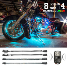 画像をギャラリービューアに読み込む, XK Glow Flex Strips 7 Color LED Accent Light Motorcycle/ATV Kit (8xCompact Pods + 4x10In)