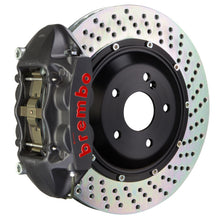 画像をギャラリービューアに読み込む, Brembo 11-18 Cayenne Turbo Rear GTS BBK 4 Piston Cast 380x28 2pc Rotor Drilled-Black HA