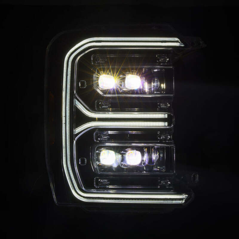 AlphaRex 23-26 Ford F-250 SD NOVA LED Proj Headlights Alpha Blk w/Activ Light/Seq Signal/Switchback