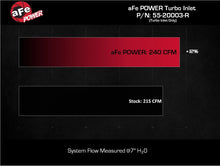 画像をギャラリービューアに読み込む, aFe Turbo Inlet Pipe (Use w/ PN 50-70119, 50-70127, &amp; 50-70131) - Red