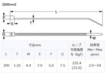 画像をギャラリービューアに読み込む, GReddy 200mm Cable Ties - 20pcs