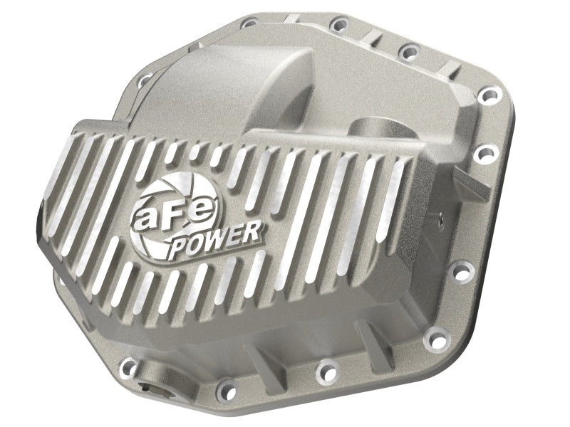 aFe POWER Street Series Front Diff Cover Raw w/ Machined Fins Ford F-250/350 23-26(Dana M235)
