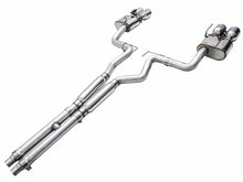 画像をギャラリービューアに読み込む, AWE 2024 Ford Mustang Dark Horse S650 RWD SwitchPath Cat-Back Exhaust w/ Quad Chrome Silver Tips
