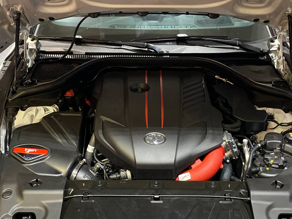 Injen 19-20 BMW Z4 / 2020 Toyota Supra 3.0L Turbo Intake and Charge Pipe Power Package - Wrinkle Blk