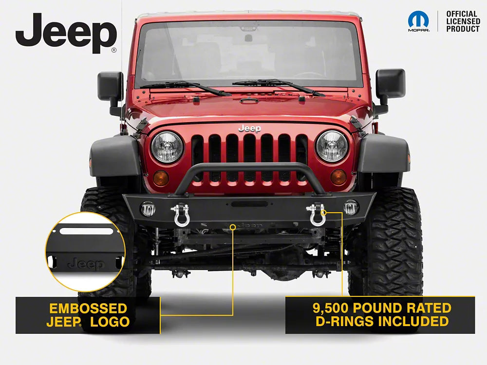 Officially Licensed Jeep 07-18 Jeep Wrangler JK Trekker Front Bumper w/ Jeep Logo