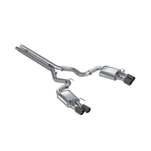 画像をギャラリービューアに読み込む, MBRP 18-20 Ford Mustang GT 5.0 w/ Quad Tip Active Exhaust Cat Back Split Rear T304 w/ Carb Fib Tips