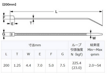 画像をギャラリービューアに読み込む, GReddy 200mm Cable Ties - 20pcs