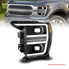 画像をギャラリービューアに読み込む, ANZO 21-23 Ford F150 LED Projector Headlight w/Switchback+Sequential - Black (Driver Side Only)
