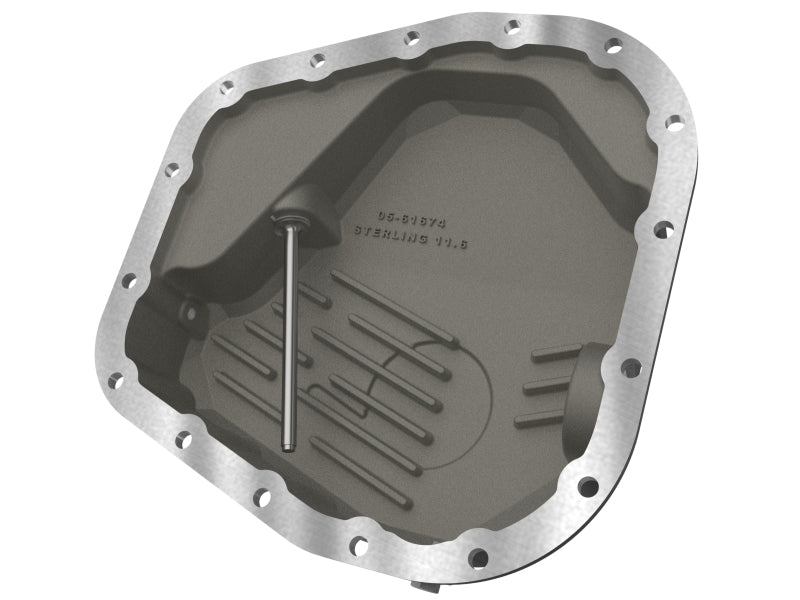 aFe POWER Pro Series Rear Diff Cover Black w/ Machined Fins Ford F-250/350 23-26 (Sterling 11.6)
