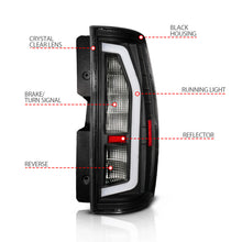 画像をギャラリービューアに読み込む, Anzo 07-14 Chevrolet Suburban / 07-14 GMC Yukon Black Full LED Tail Light Plank Style w/ Clear Lens