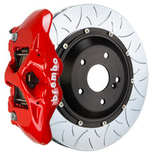 画像をギャラリービューアに読み込む, Brembo 08-13 BMW M3 (E90/E92/E93) Rear GT BBK 4 Piston Cast 380x28 2pc Rotor Slotted Type-3-Red
