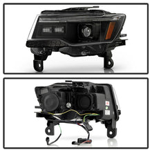 画像をギャラリービューアに読み込む, Spyder 14-21 Jeep Grand Cherokee Proj Headlights - Halogen Model Only - PRO-YD-JGC14HALSI-SBGR-BK