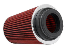 画像をギャラリービューアに読み込む, K&amp;N Universal Air Filter Chrome Round Tapered Red -4in Flange ID x 1.125in Flange Length x 5.5in H