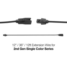 画像をギャラリービューアに読み込む, XK Glow Single Color Series 2nd Gen 2pin Extension Wire for 36In