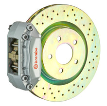 画像をギャラリービューアに読み込む, Brembo 05-10 Jetta (Mk5) Front GT BBK 4 Piston Cast 2pc 330x28 1pc Rotor Drilled-Silver