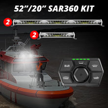 画像をギャラリービューアに読み込む, XK Glow SAR360 Light Bar Kit Emergency Search and Rescue Light System White (2)52In (2)20In