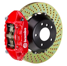 画像をギャラリービューアに読み込む, Brembo 05-13 Range Rover Sport (L320) Rear GT BBK 4 Piston Cast 380x28 2pc Rotor Drilled-Red