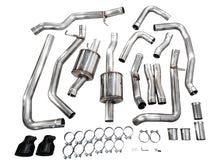 画像をギャラリービューアに読み込む, AWE Tuning 2025+ RAM 1500 RHO 3.0 I6 TT 0FG Dual Rear Exit Cat-Back Exhaust - Diamond Black Tips