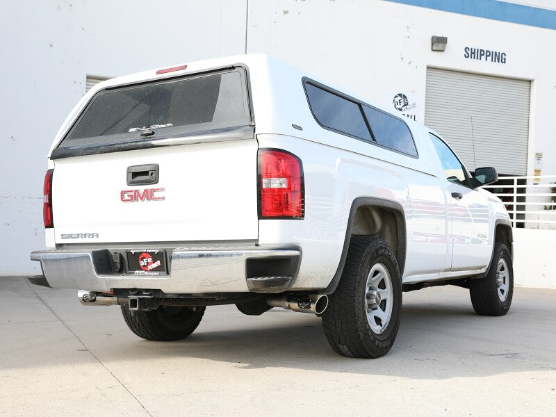 aFe Apollo GT Cat-Back Exhaust GM Trucks 09-18 V6-4.3L/V8-4.8/5.3L-Dual Rear-Side Exit Polish Tips