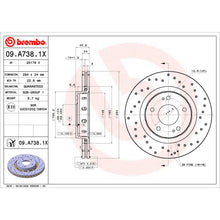 画像をギャラリービューアに読み込む, Brembo OE 09-15 Mitsubishi Lancer/04-06 Outlander Drilled Xtra Brake Disc - Front