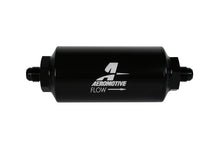 画像をギャラリービューアに読み込む, Aeromotive In-Line Filter - (AN-6 Male) 10 Micron Fabric Element Bright Dip Black Finish