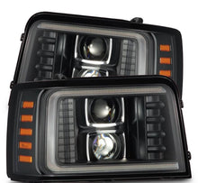画像をギャラリービューアに読み込む, AlphaRex 92-96 Ford F-Series/Bronco PRO-Series Proj Headlight Blk w/Seq. Sig &amp; DRL