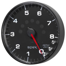 画像をギャラリービューアに読み込む, Autometer Spek-Pro Gauge Tachometer 5in 8K Rpm W/Shift Light &amp; Peak Mem Black/Black