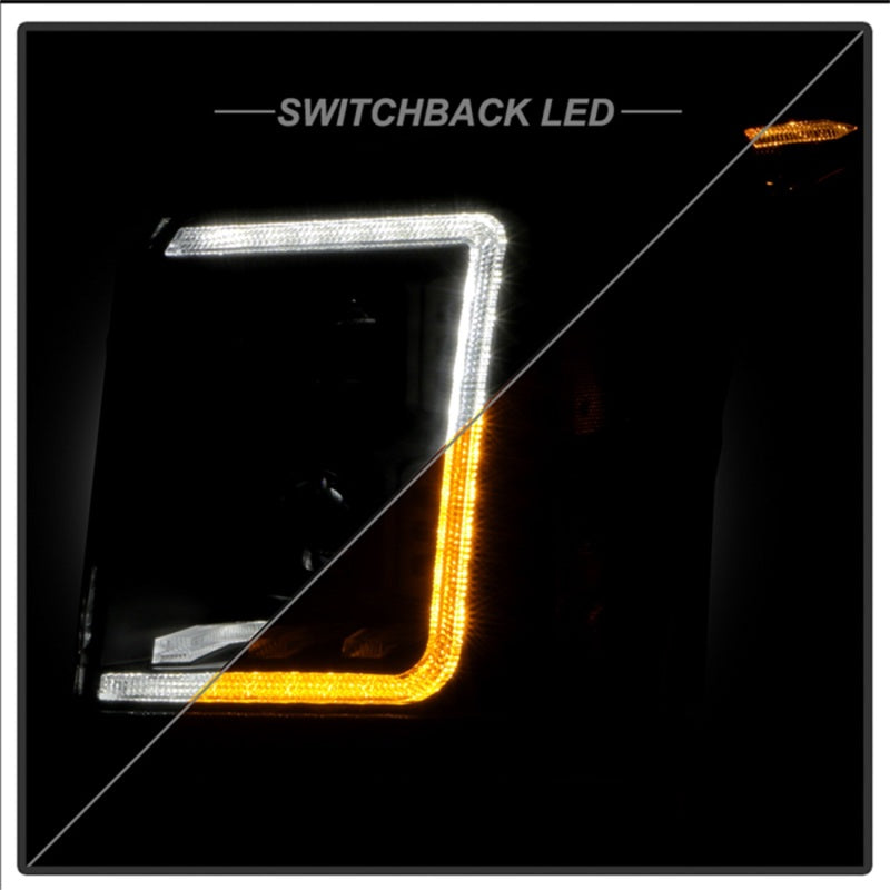 Spyder 15-20 GMC Yukon  Halogen Model Only Projector Headlights - Black (PRO-YD-GY15HALSI-SBSEQ-BK)