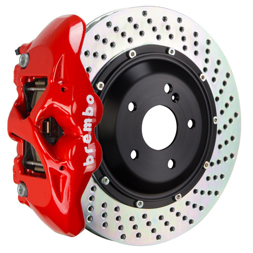 Brembo 23+ Z (RZ34) Rear GT BBK 4 Piston Cast 380x28 2pc Rotor Drilled-Red