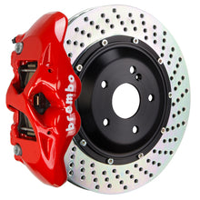 画像をギャラリービューアに読み込む, Brembo 23+ Z (RZ34) Rear GT BBK 4 Piston Cast 380x28 2pc Rotor Drilled-Red