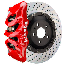 画像をギャラリービューアに読み込む, Brembo 23+ Z (RZ34) Front GT BBK 6 Piston Cast 380x34 2pc Rotor Drilled-Red