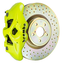 画像をギャラリービューアに読み込む, Brembo 12-16 FR-S Front GT BBK 4 Piston Cast 326 x30 1pc Rotor Drilled- Fluo. Yellow