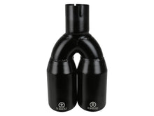 画像をギャラリービューアに読み込む, aFe Takeda 304 Stainless Steel Clamp-on Exhaust Tip Black 2-1/2ininlet x 3-1/2in Outlet X 12in L