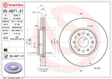 画像をギャラリービューアに読み込む, Brembo OE 18-22 Buick Enclave/19-22 Chevrolet Blazer/18-22 Traverse UV Coated Brake Disc - Front