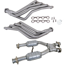画像をギャラリービューアに読み込む, BBK 86-93 Ford Mustang 1-3/4 Long Tube 351 Swap Headers w/High Flow Catted X-Pipe (Ti Ceramic)