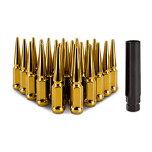 画像をギャラリービューアに読み込む, Mishimoto Mishimoto Steel Spiked Lug Nuts M14 x 1.5 24pc Set Gold