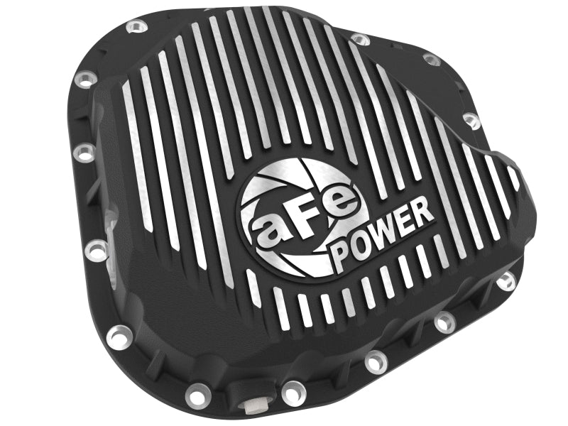 aFe POWER Pro Series Rear Diff Cover Black w/ Machined Fins Ford F-250/350 23-26 (Sterling 11.6)