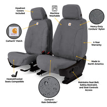 画像をギャラリービューアに読み込む, Covercraft 21-25 Ford F150 Carhartt Super Dux SeatSaver Custom 1st Row Seat Covers - Gravel