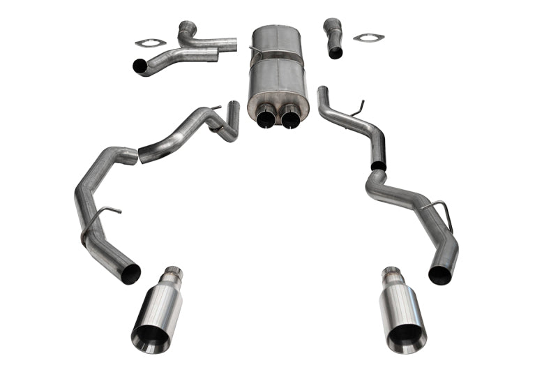Corsa 25-26 RAM 1500 RHO Crew Cab 3.0L Turbo Cat-Back Dual Rear Exit w/ 5in Single Satin Pro Series