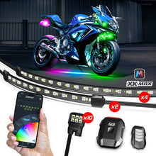 画像をギャラリービューアに読み込む, XK Glow XKmax RGBW 16pc addressable Motorcycle Underglow Light Kit