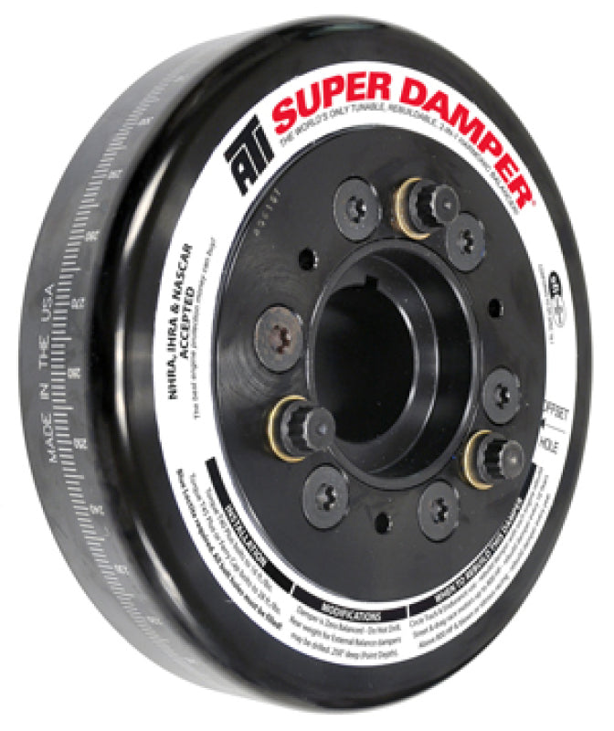 ATI Damper - 6.325in - Alum - Chevy SB / 90 Deg V6 - C-Bore Front - 3 Ring