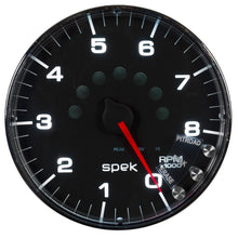 画像をギャラリービューアに読み込む, Autometer Spek-Pro Gauge Tachometer 5in 8K Rpm W/Shift Light &amp; Peak Mem Black/Chrome