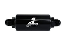 画像をギャラリービューアに読み込む, Aeromotive In-Line Filter - (AN -10 Male) 40 Micron Stainless Mesh Element Bright Dip Black Finish